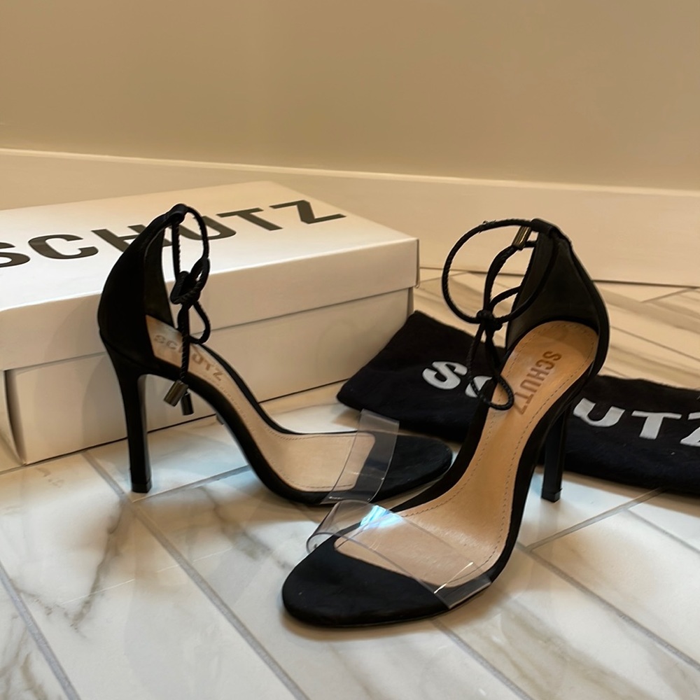 Schutz Black Suede Heels | US Size 5.5